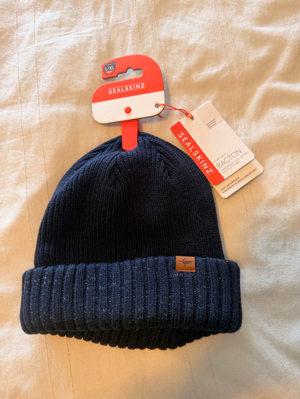 Sealskinz Batcon Navy Waterproof Beanie L/XL NWT